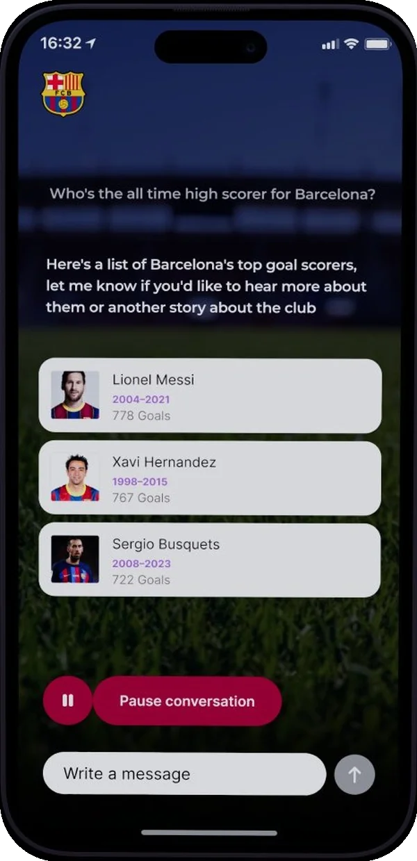 FC Barcelona stadium AI assistant
