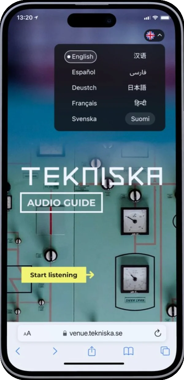 Tekniska multilingual audio guide